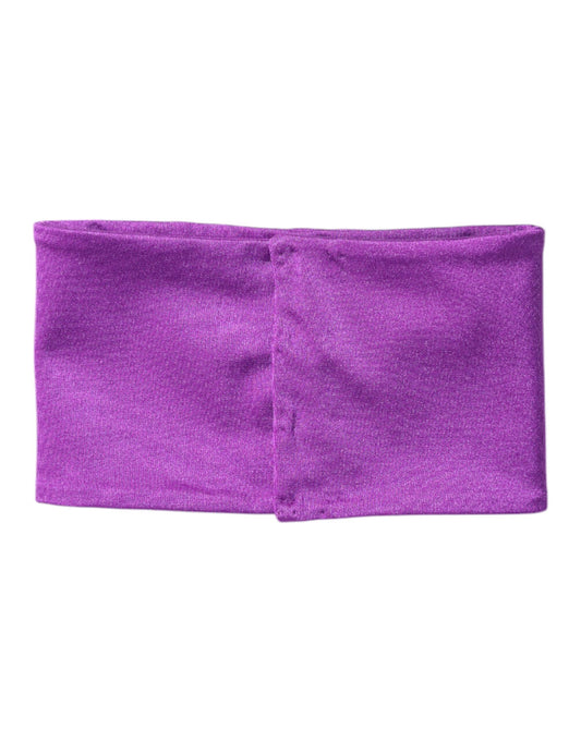 Dolce &amp; Gabbana Lila Nylon Stretch Damen Halswärmer Schal