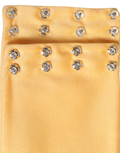 Dolce &amp; Gabbana – Gelber Nylon-Stretch-Halswärmerschal für Damen