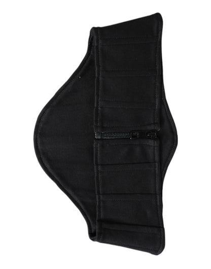 Dolce &amp; Gabbana Black Cotton Waist Tuxedo Belt Cummerbund
