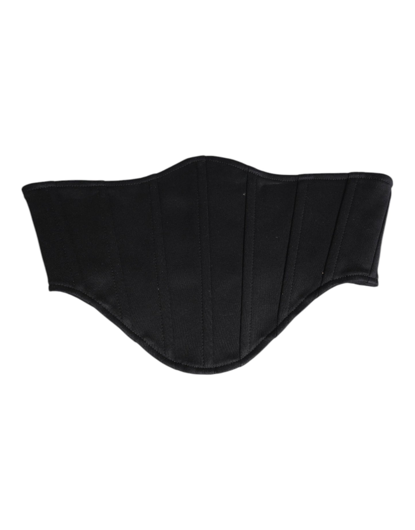 Dolce &amp; Gabbana Black Cotton Waist Tuxedo Belt Cummerbund
