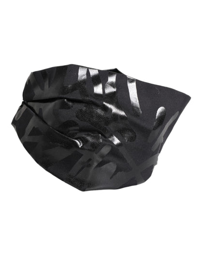 Dolce &amp; Gabbana – Schwarze Nylon-Stretch-Mütze mit DG-Logo