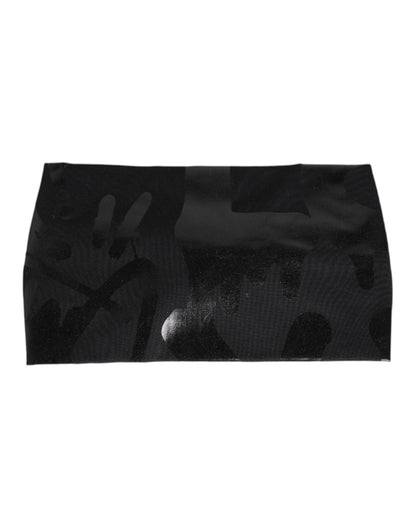 Dolce &amp; Gabbana – Schwarze Nylon-Stretch-Mütze mit DG-Logo