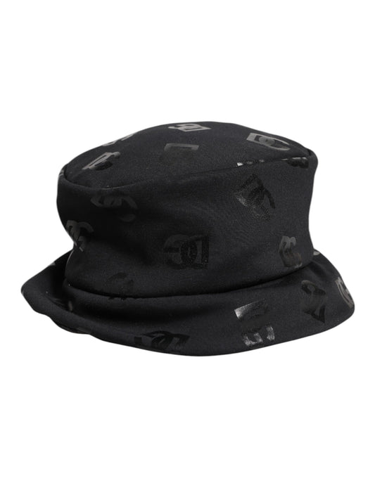 Dolce &amp; Gabbana – Schwarzer Fischerhut aus Polyester-Jacquard mit DG-Monogramm