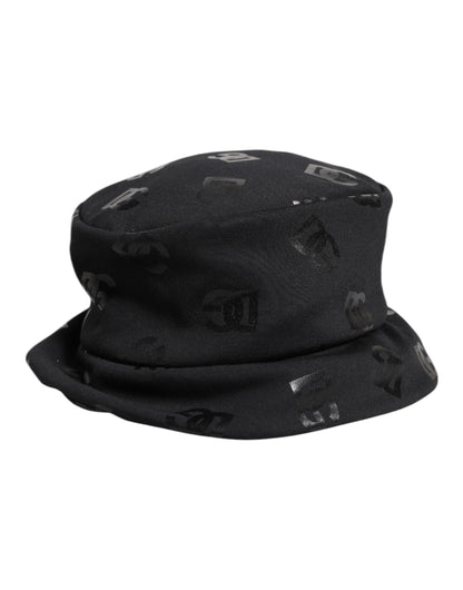 Dolce &amp; Gabbana – Schwarzer Fischerhut aus Polyester-Jacquard mit DG-Monogramm