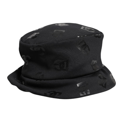 Dolce &amp; Gabbana – Schwarzer Fischerhut aus Polyester-Jacquard mit DG-Monogramm