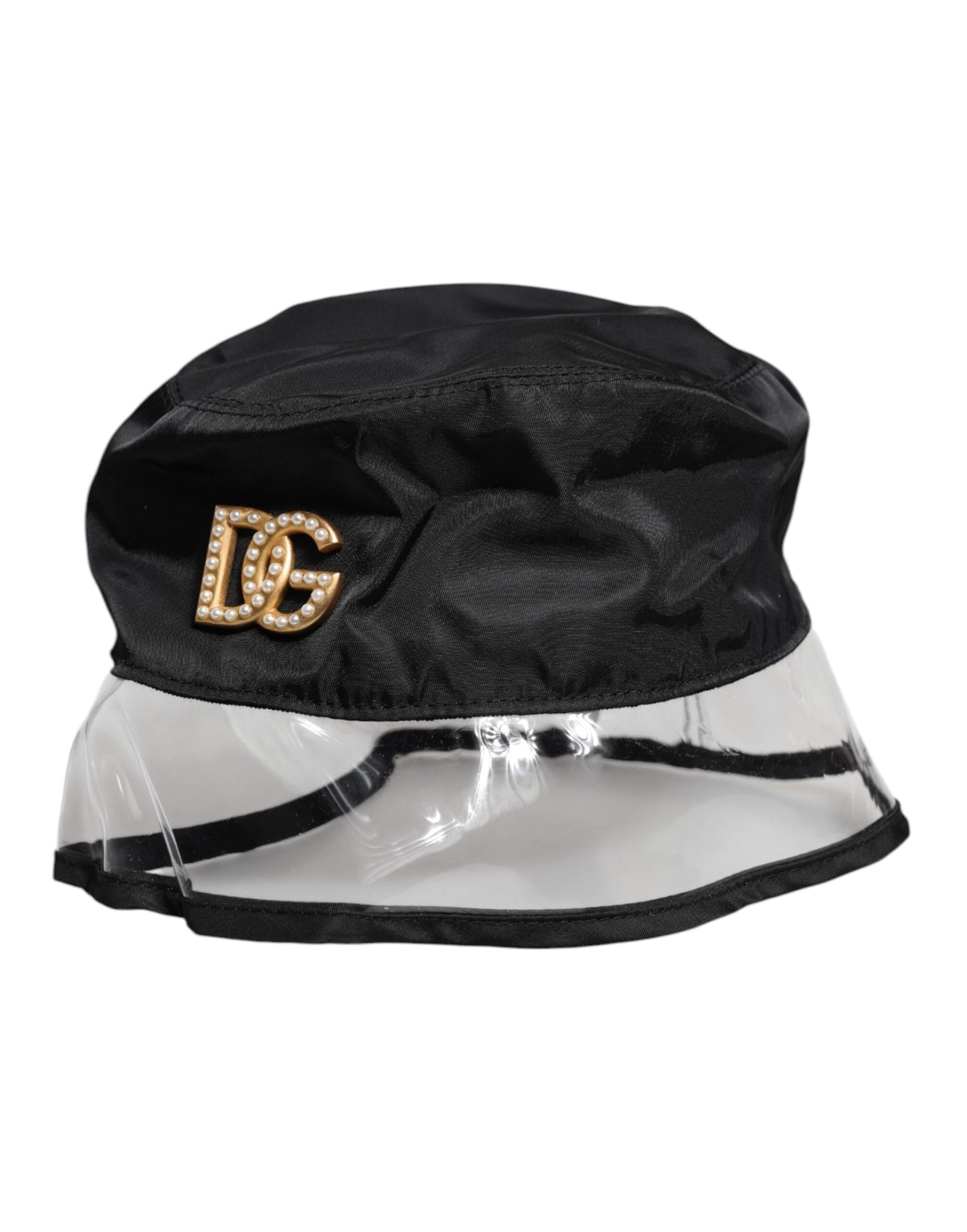 Dolce &amp; Gabbana – Fischerhut aus Nylon und PVC mit DG-Logo, Schwarz