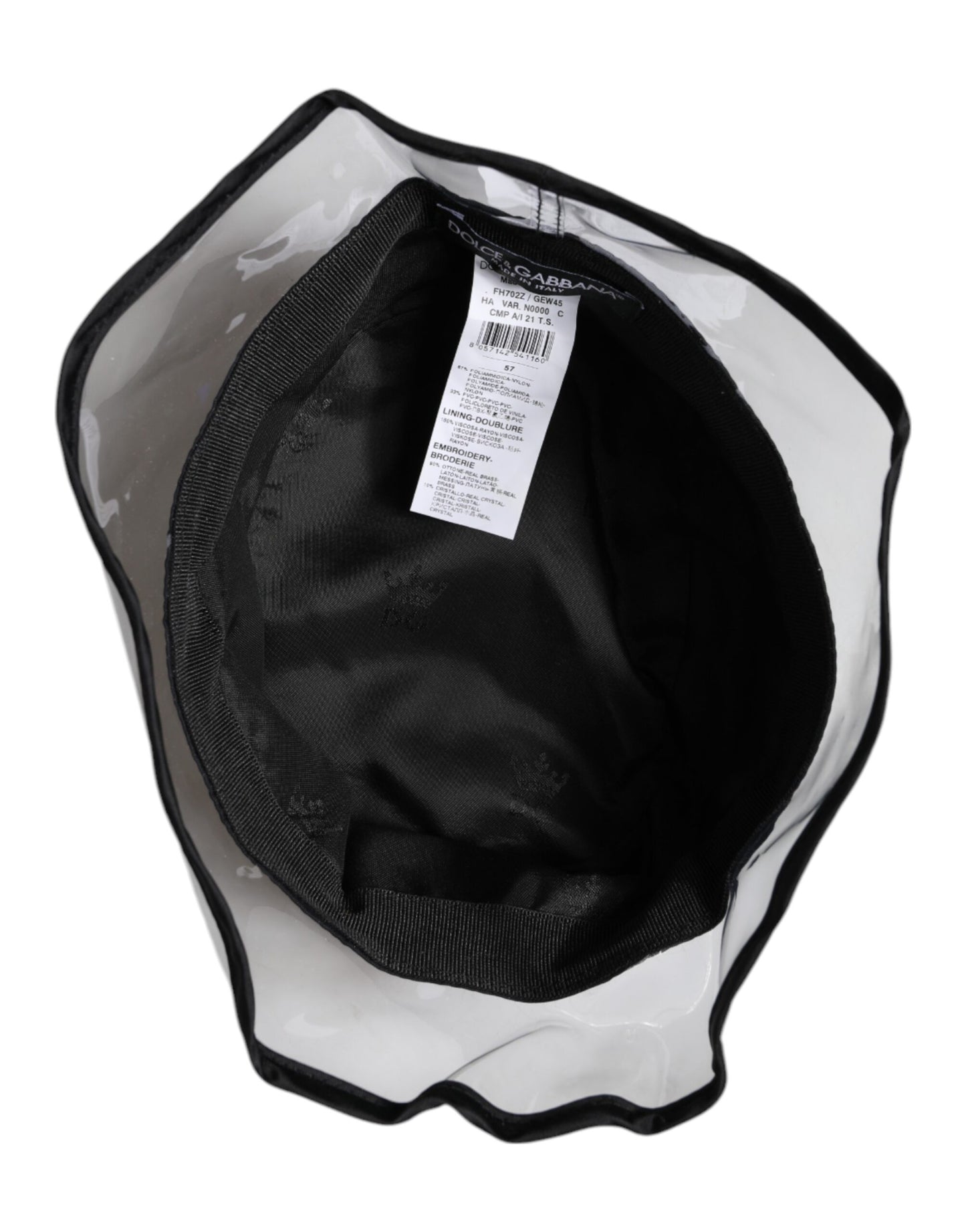 Dolce &amp; Gabbana – Fischerhut aus Nylon und PVC mit DG-Logo, Schwarz