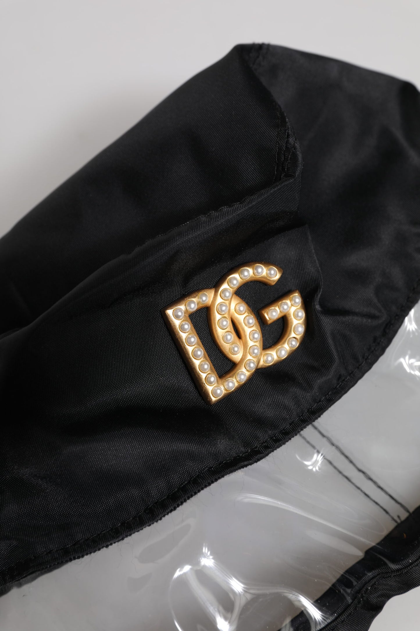 Dolce &amp; Gabbana – Fischerhut aus Nylon und PVC mit DG-Logo, Schwarz