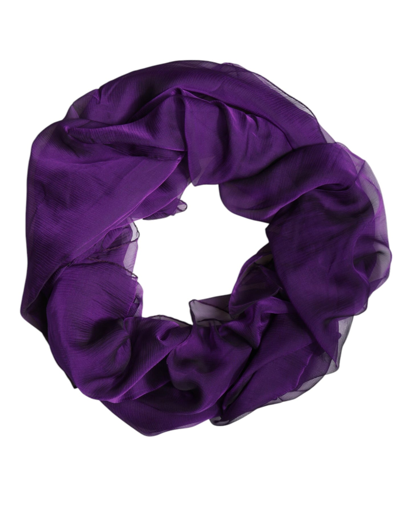Dolce &amp; Gabbana Purple Silk Rectangle Wrap Shawl Scarf