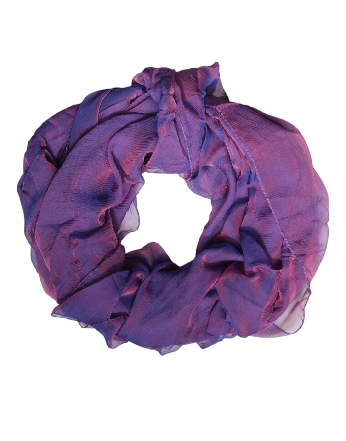 Dolce &amp; Gabbana Purple Silk Rectangle Wrap Shawl Scarf