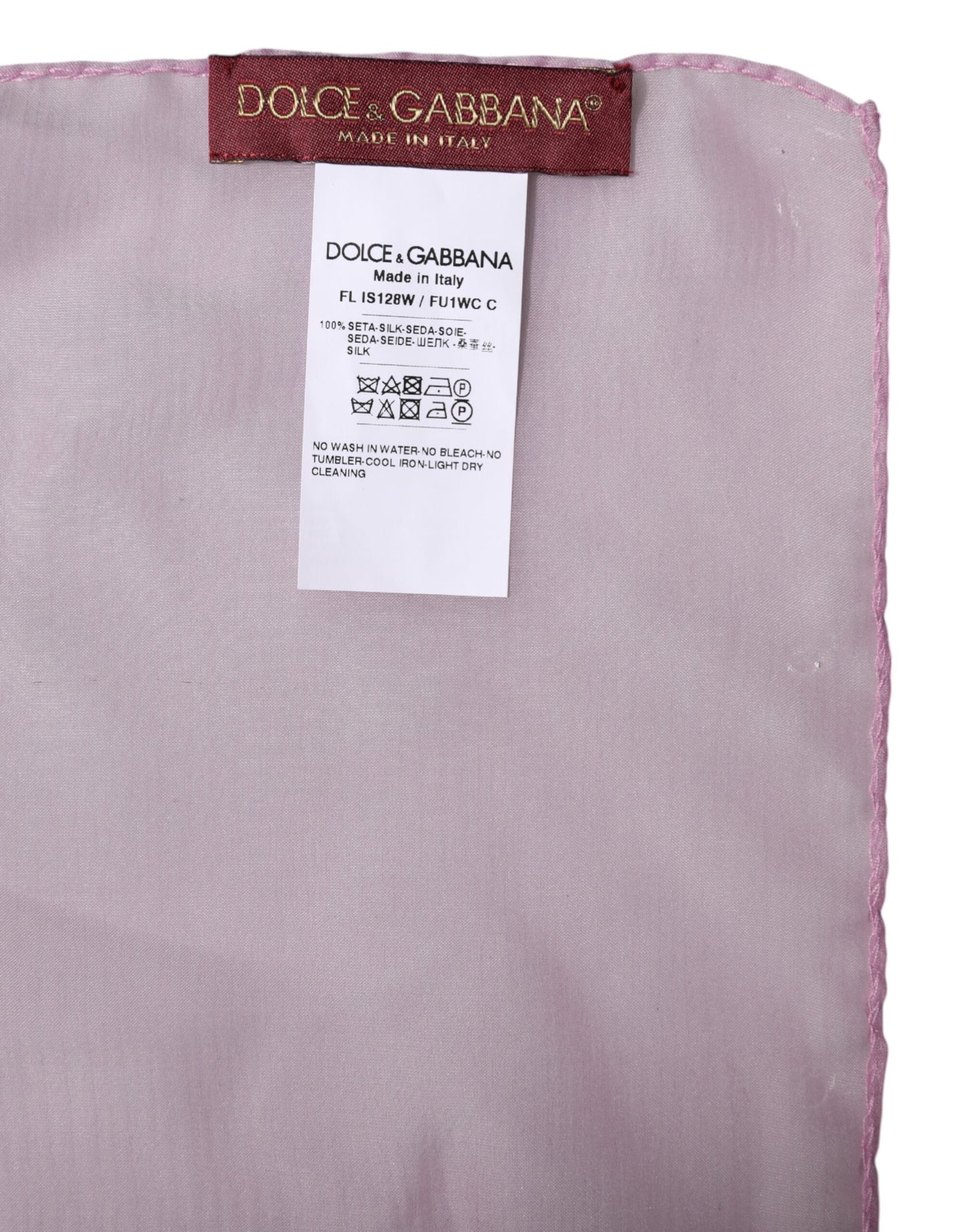 Dolce &amp; Gabbana Pink Silk Rectangle Women Wrap Shawl Scarf