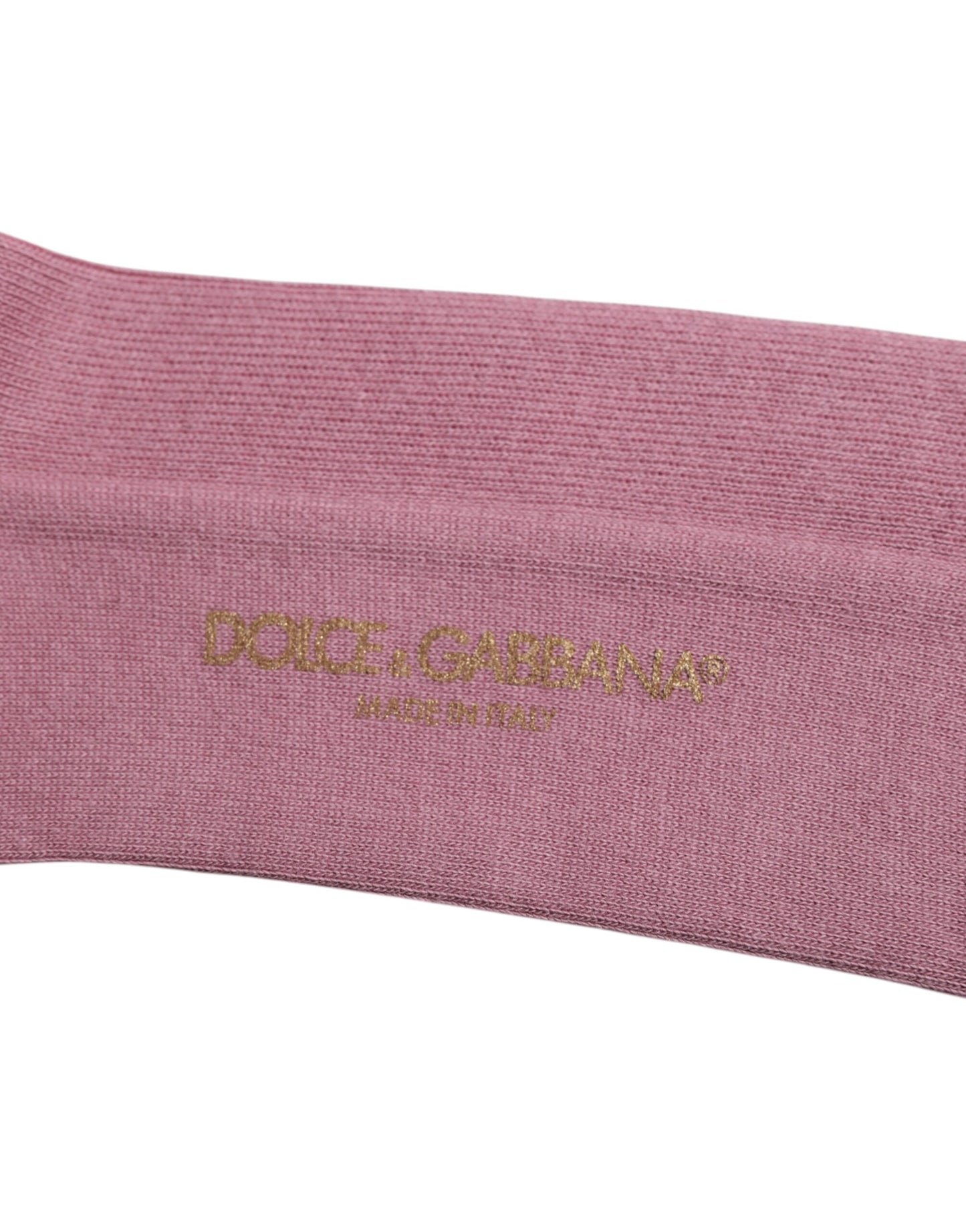 Dolce &amp; Gabbana Rose Pink Cotton Over The Calf Socks