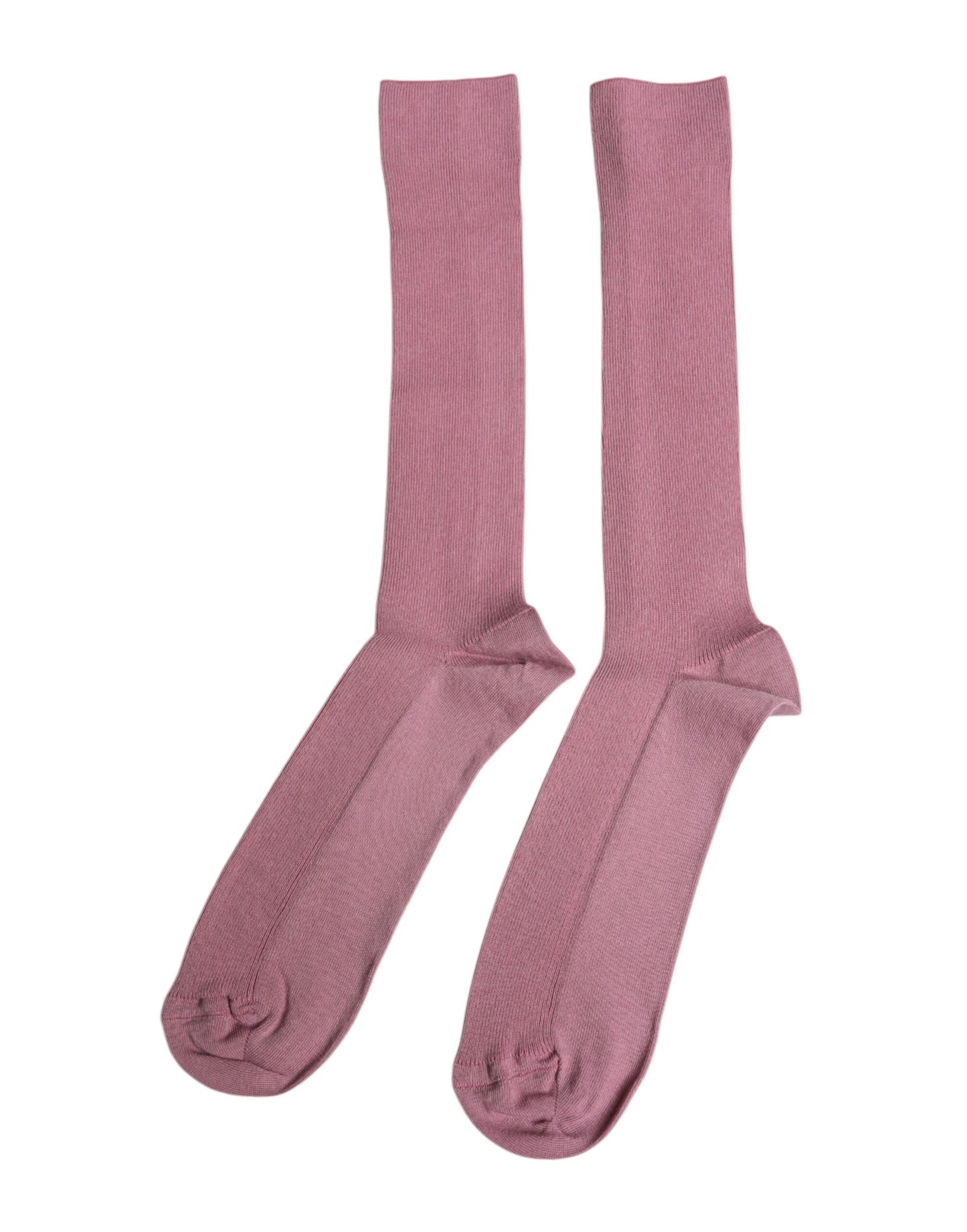 Dolce &amp; Gabbana Rose Pink Cotton Over The Calf Socks