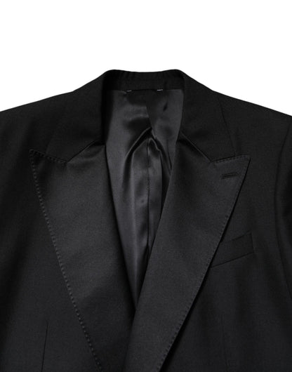 Dolce &amp; Gabbana – Einreihiger Blazer aus schwarzer Wolle
