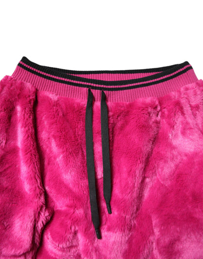 Dolce &amp; Gabbana Pink Acrylic Cargo Jogging Sweatpants Pants