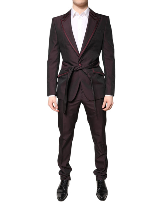 Dolce &amp; Gabbana – Kastanienbrauner, einreihiger, formeller, zweiteiliger Anzug