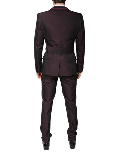 Dolce &amp; Gabbana – Kastanienbrauner, einreihiger, formeller, zweiteiliger Anzug