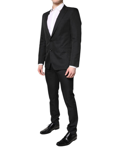 Dolce &amp; Gabbana – Schwarzer, einreihiger, formeller, zweiteiliger Anzug