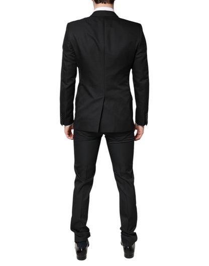 Dolce &amp; Gabbana – Schwarzer, einreihiger, formeller, zweiteiliger Anzug
