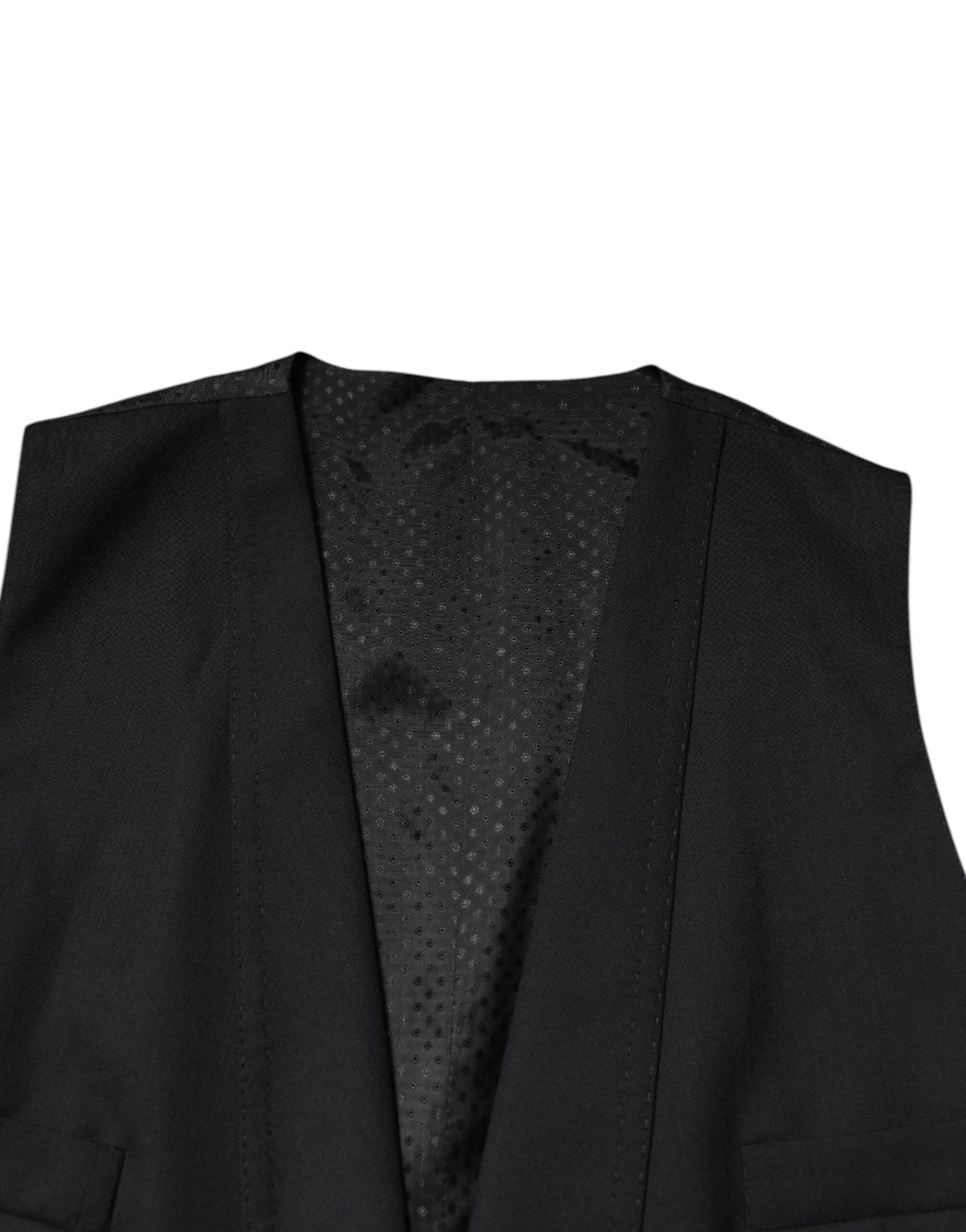 Dolce &amp; Gabbana – Schwarzer, einreihiger, formeller Blazer mit Weste