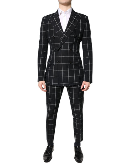 Dolce &amp; Gabbana – Schwarzer, zweireihiger TAORMINA-Anzug