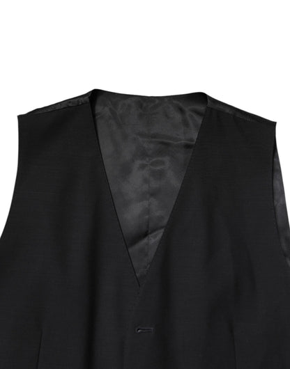 Dolce &amp; Gabbana – Schwarzer, einreihiger, formeller 3-teiliger Anzug