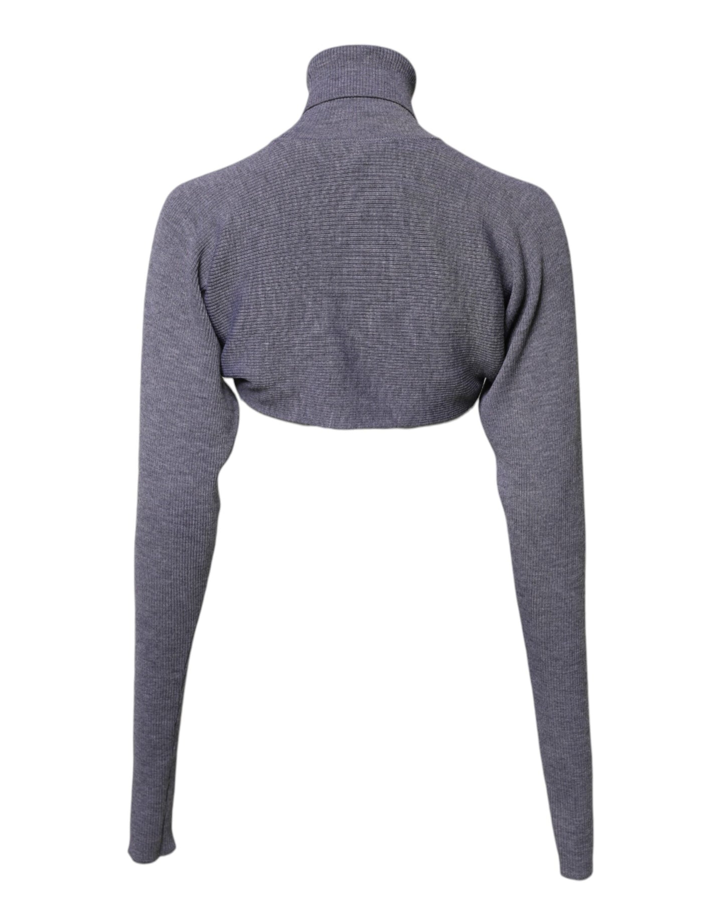 Dolce &amp; Gabbana – Grauer Rollkragenpullover aus Wollstrick