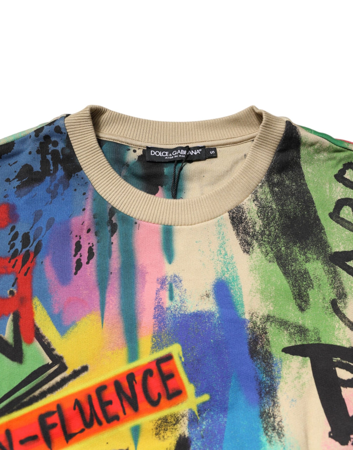 Dolce &amp; Gabbana Pullover aus Baumwolle mit mehrfarbigem Print