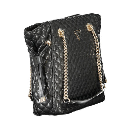 Guess Jeans Schwarze Polyethylen-Damenhandtasche