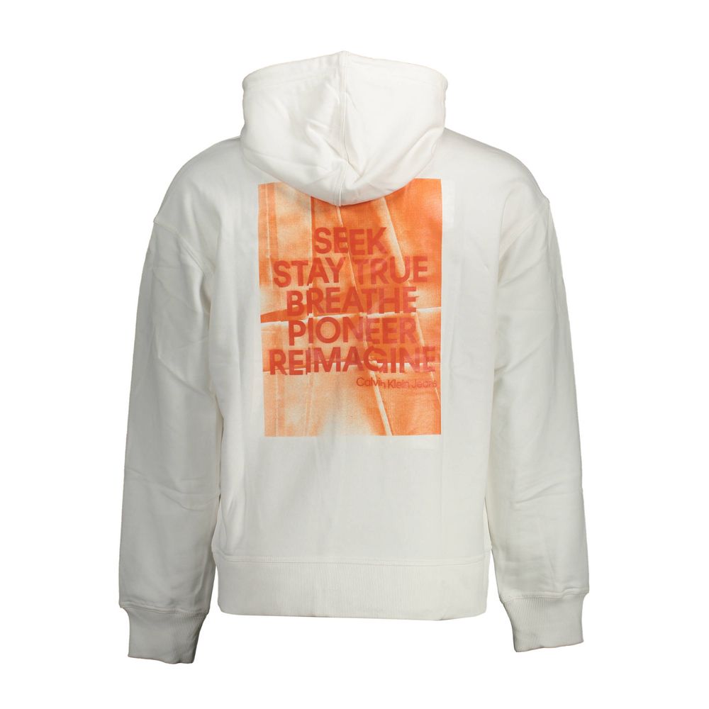 Calvin Klein Weißer Baumwollpullover für Herren