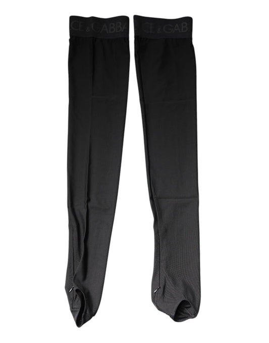 Dolce &amp; Gabbana – Wadenstrümpfe aus Stretch-Viskose in Schwarz