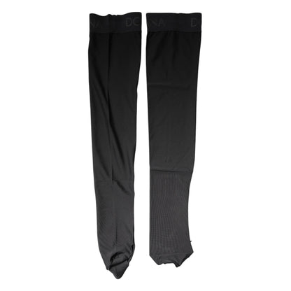 Dolce &amp; Gabbana – Wadenstrümpfe aus Stretch-Viskose in Schwarz