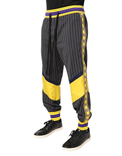 Dolce &amp; Gabbana Multicolor Cotton Men Jogger Pants