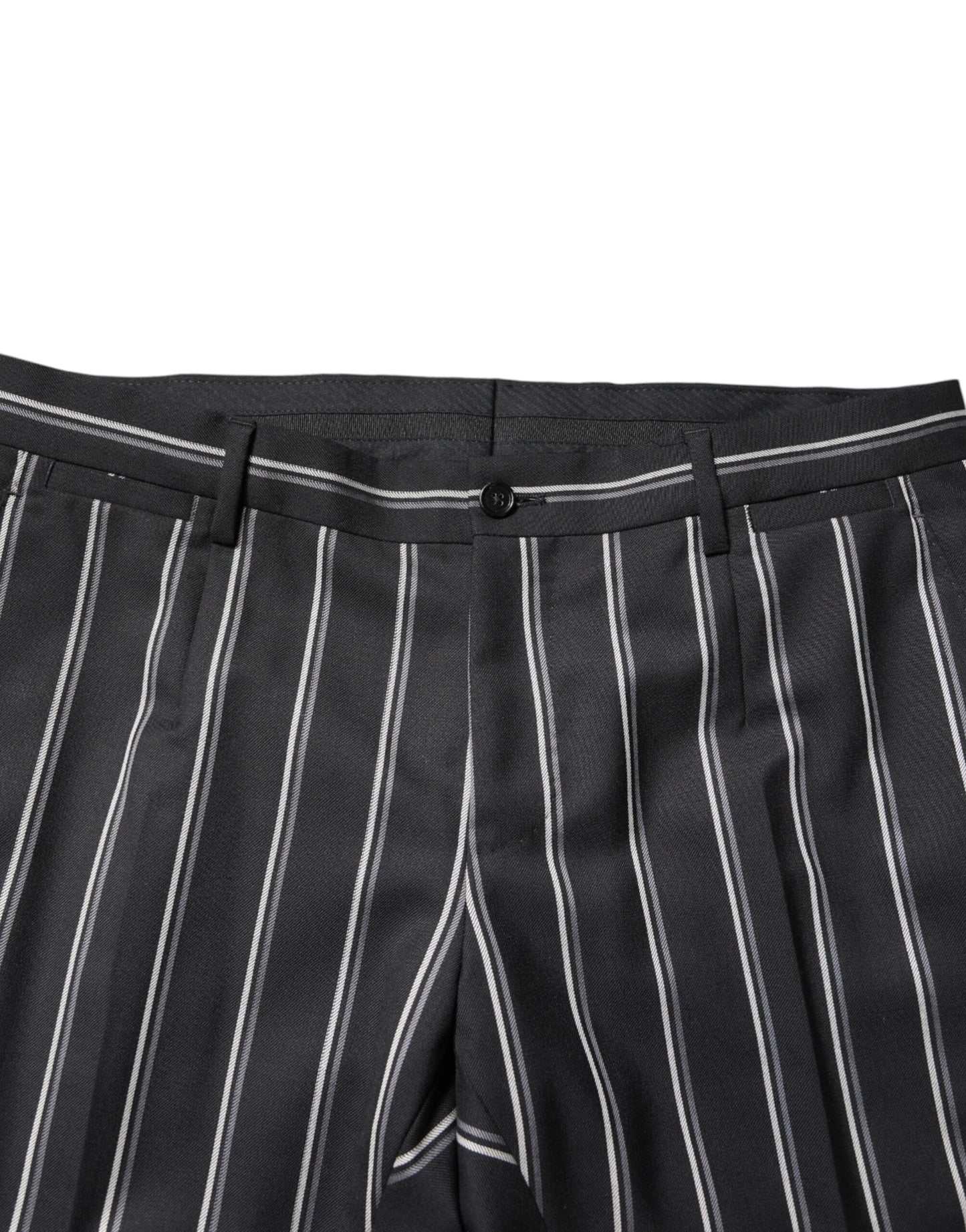 Dolce &amp; Gabbana – Schwarz gestreifter, formeller zweiteiliger Anzug „SICILIA“