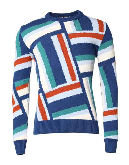 Dolce &amp; Gabbana Mehrfarbiger Strickpullover aus Kaschmir