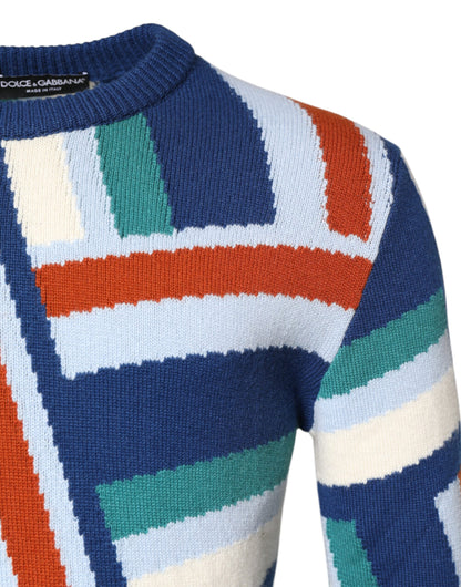 Dolce &amp; Gabbana Mehrfarbiger Strickpullover aus Kaschmir