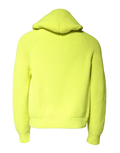 Dolce &amp; Gabbana Grüner 69 Strickpullover mit Kapuze für Herren
