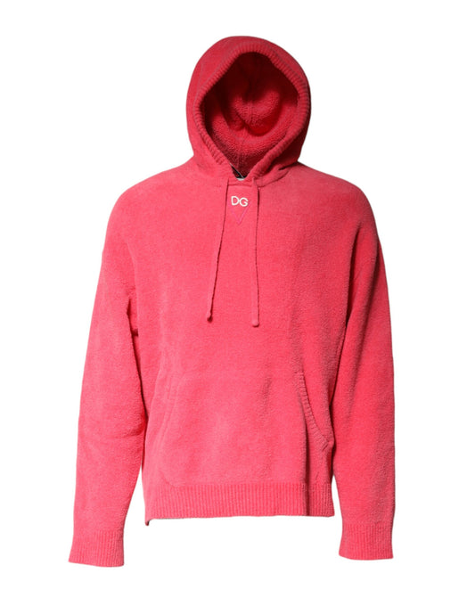 Dolce &amp; Gabbana Roter Baumwollstrickpullover mit Kapuze für Herren