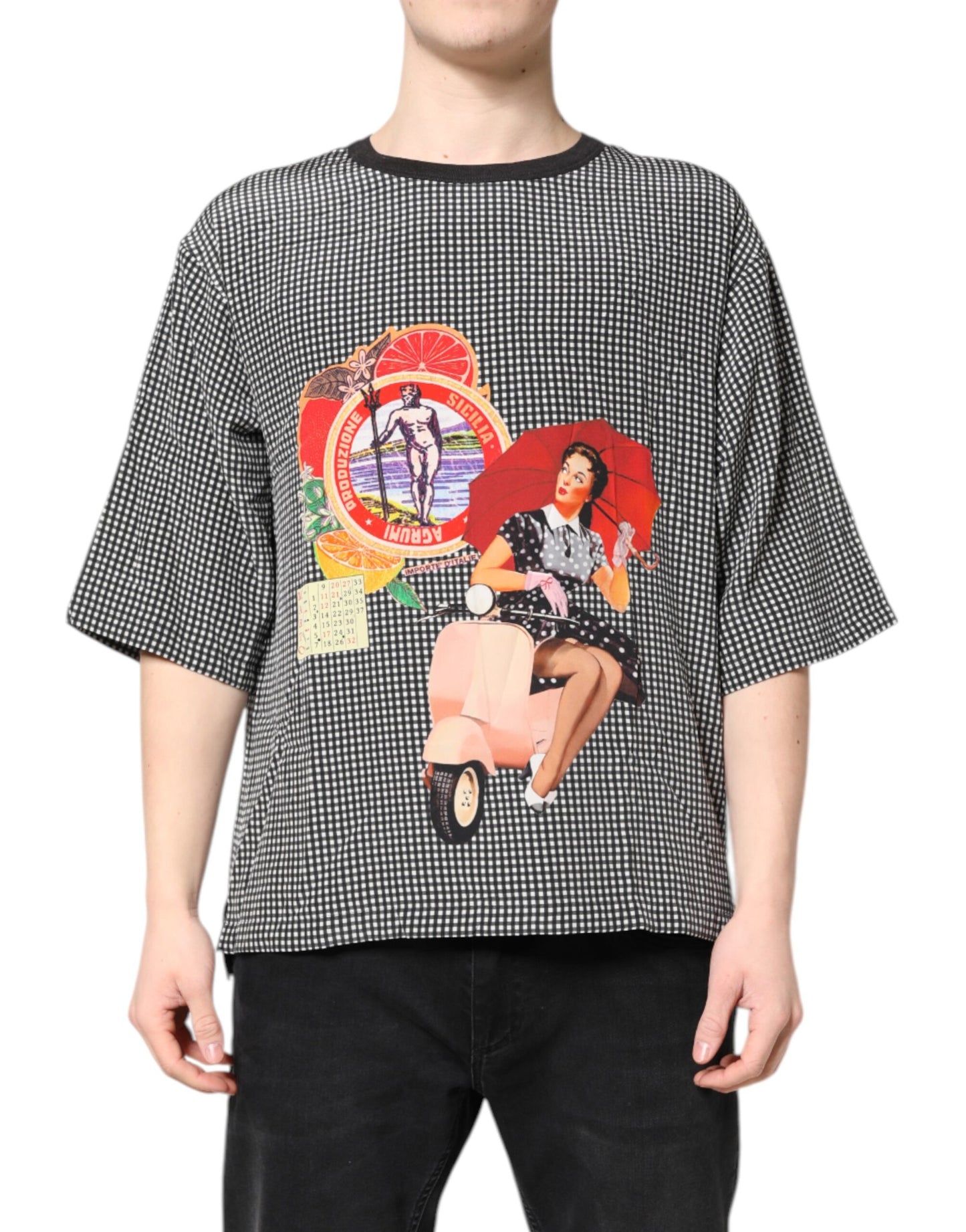 Dolce &amp; Gabbana Black Graphic Print Short Sleeve T-shirt