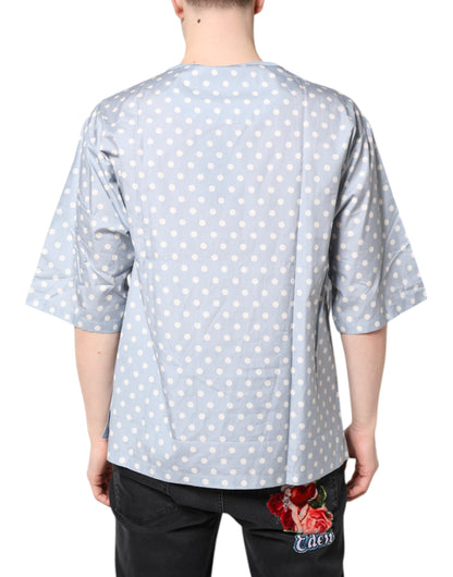 Dolce &amp; Gabbana Light Blue Graphic Print Short Sleeve T-shirt