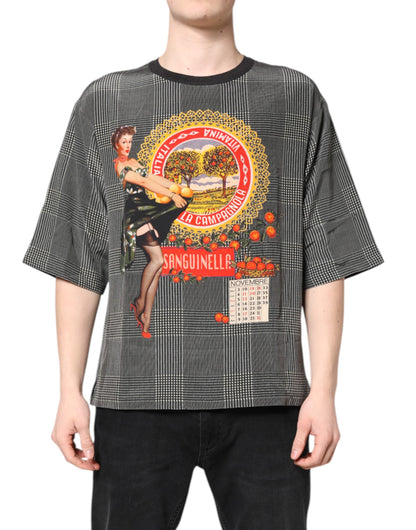Dolce &amp; Gabbana Black White Graphic Print Short Sleeve T-shirt