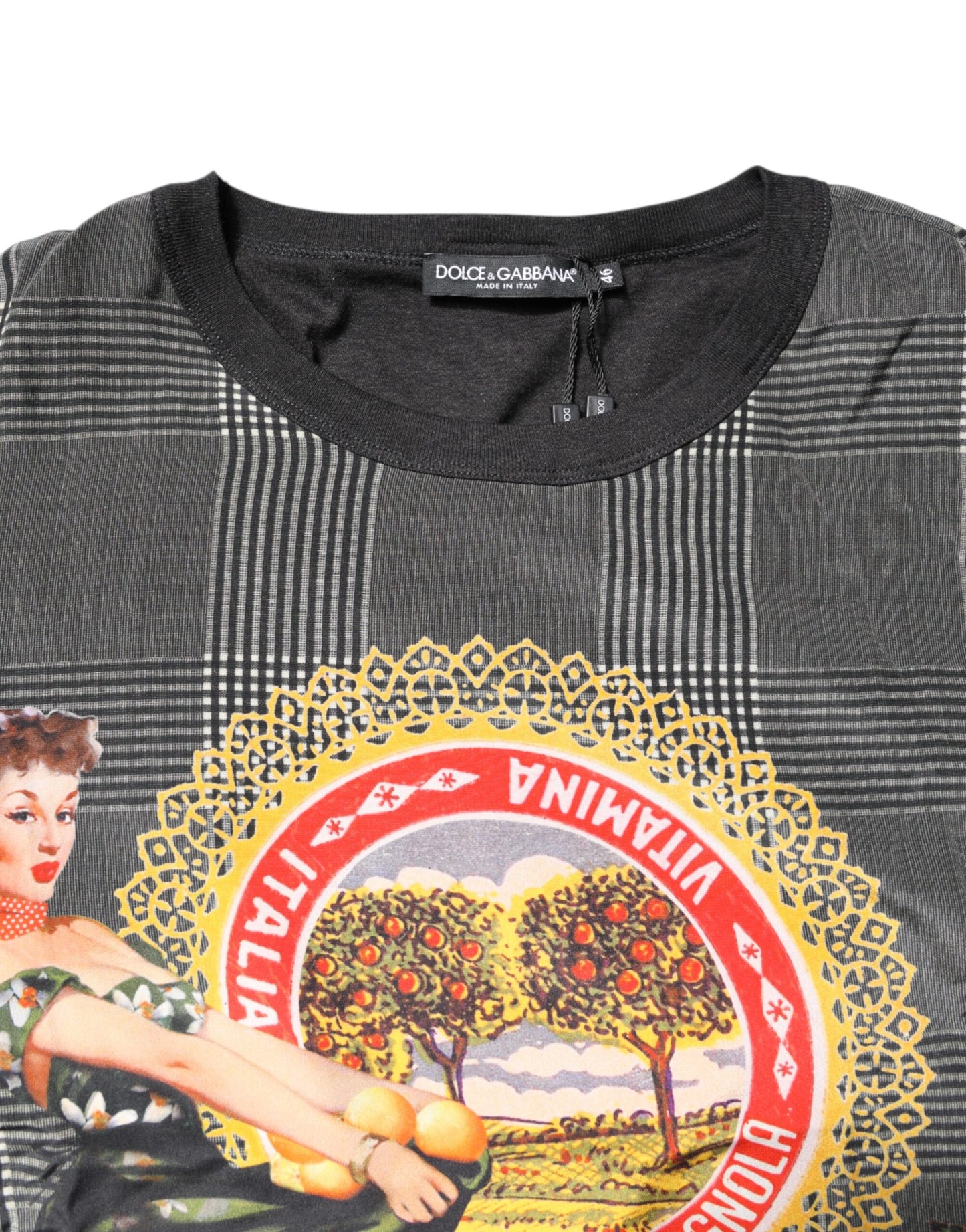 Dolce &amp; Gabbana Black White Graphic Print Short Sleeve T-shirt