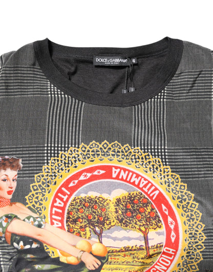 Dolce &amp; Gabbana Black White Graphic Print Short Sleeve T-shirt