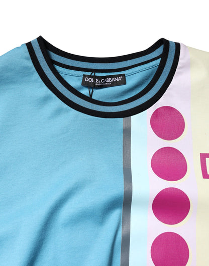 Dolce &amp; Gabbana Multicolor Printed Logo Short Sleeve T-shirt