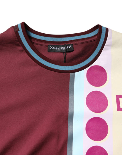 Dolce &amp; Gabbana Multicolor Printed Logo Short Sleeve T-shirt