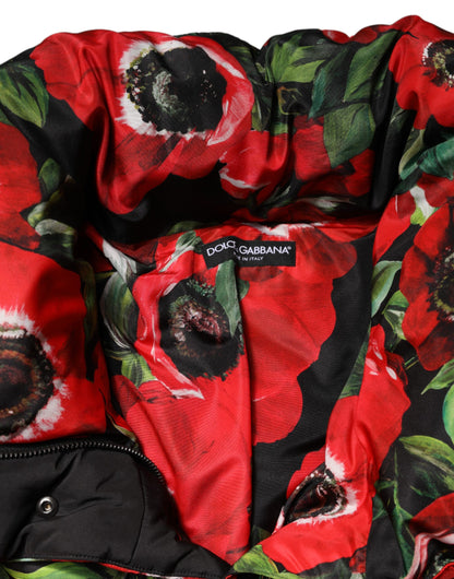 Dolce &amp; Gabbana – Wattierte Jacke mit durchgehendem Reißverschluss und mehrfarbigem Blumenmuster