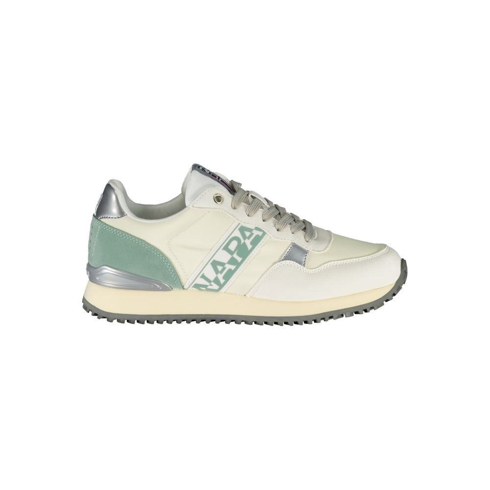 Napapijri – Schicke weiße Sport-Sneaker zum Schnüren mit Kontrastdetails