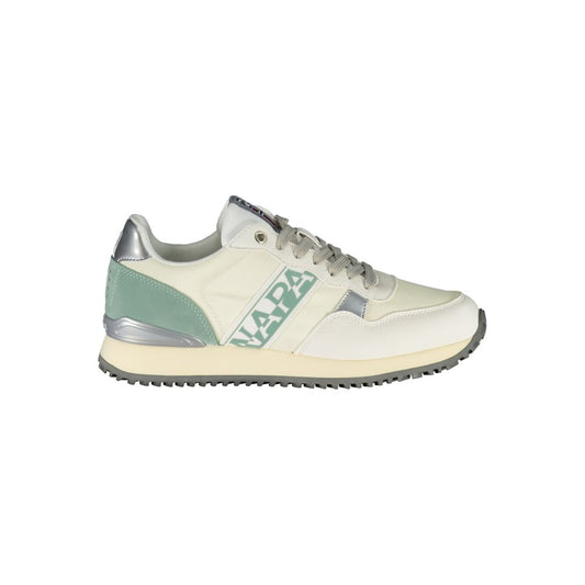 Napapijri – Schicke weiße Sport-Sneaker zum Schnüren mit Kontrastdetails
