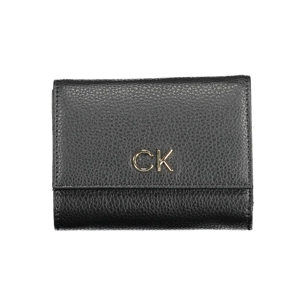 Calvin Klein – Schwarze Polyethylen-Geldbörse für Damen