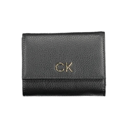 Calvin Klein – Schwarze Polyethylen-Geldbörse für Damen